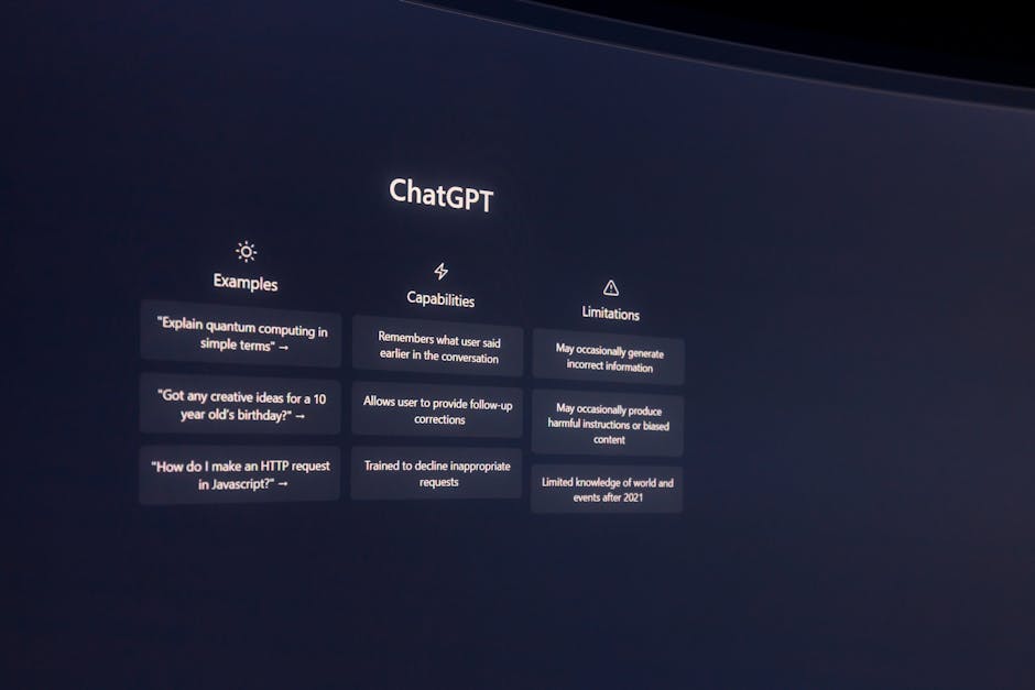 AI generated content on computer screen
