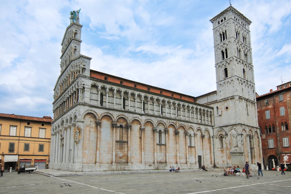 ancient cathedral town square