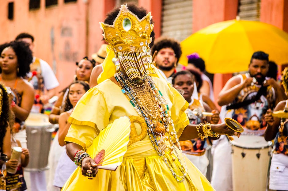 brazilian woman vibrant colorful dress