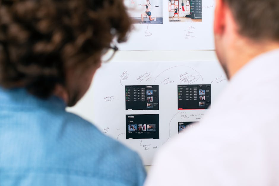 business team collaborating with AI interface
