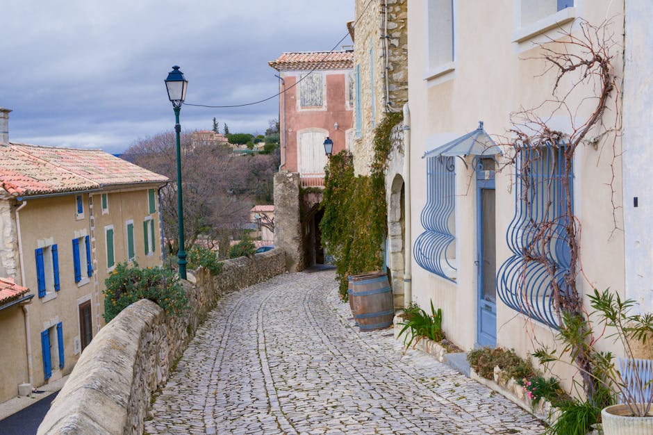 charming french village street