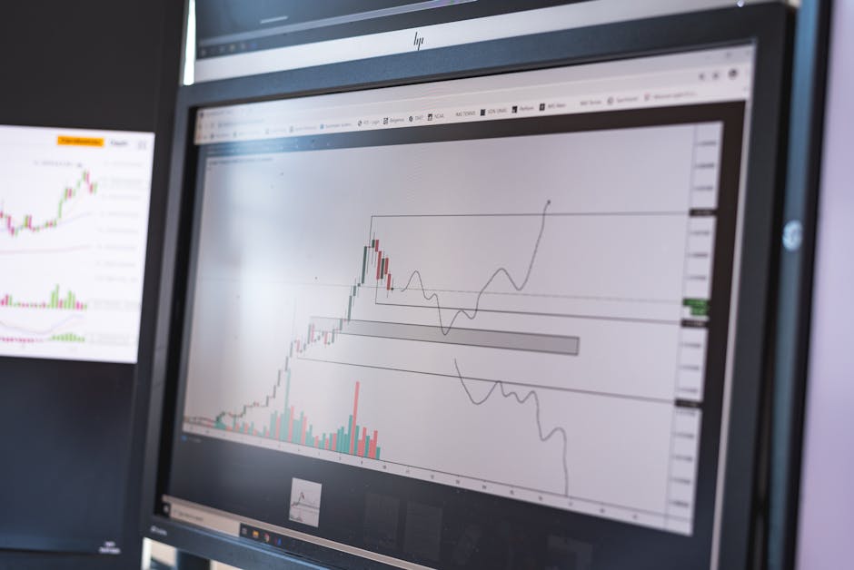 chart showing data analysis on computer screen
