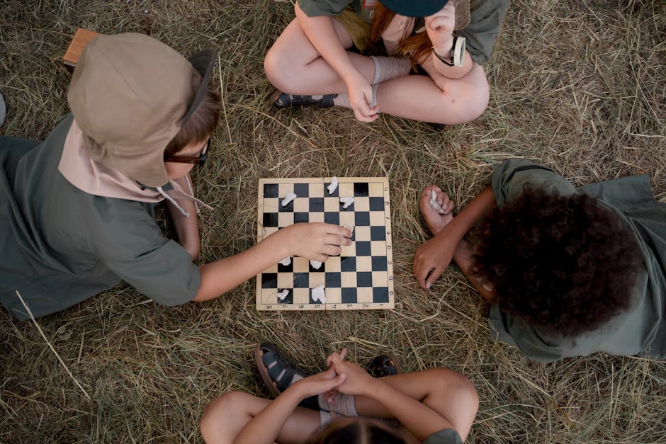 children playing travel games
