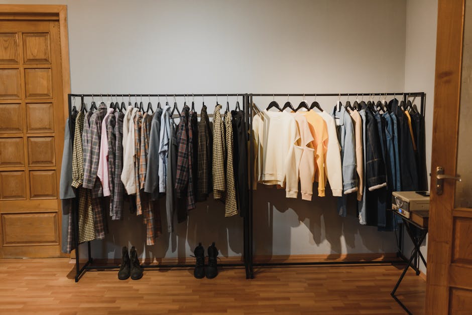 clothing rack minimalist wardrobe