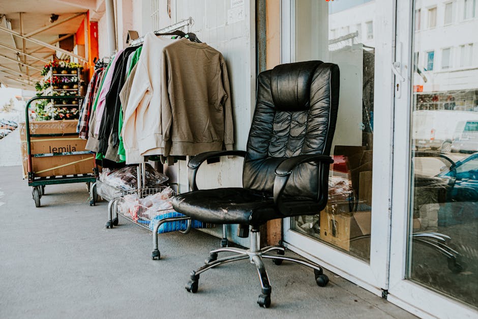 clothing rack secondhand shop