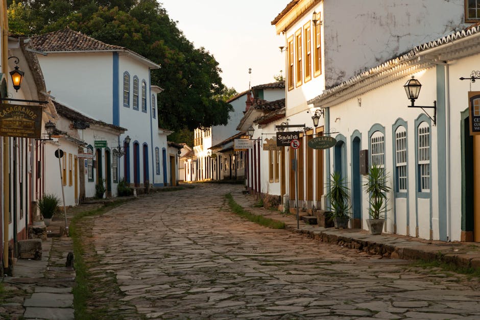 colonial town street brazil