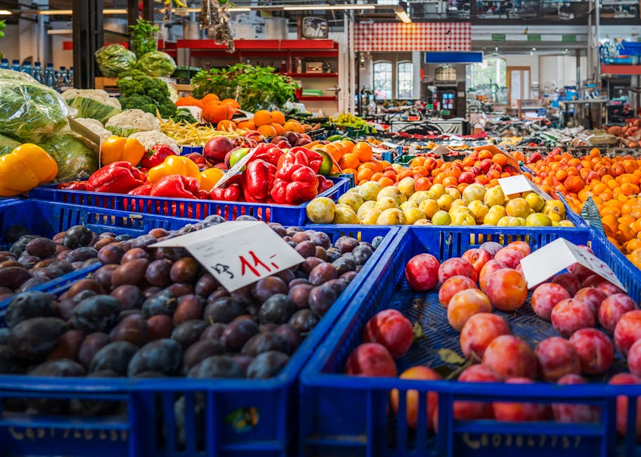 colorful fresh produce market poland