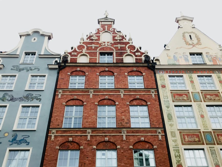 colorful houses in Gdansk old town