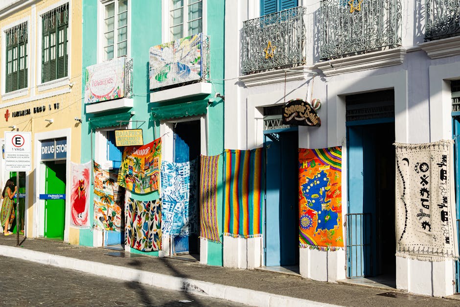 colorful street in Salvador