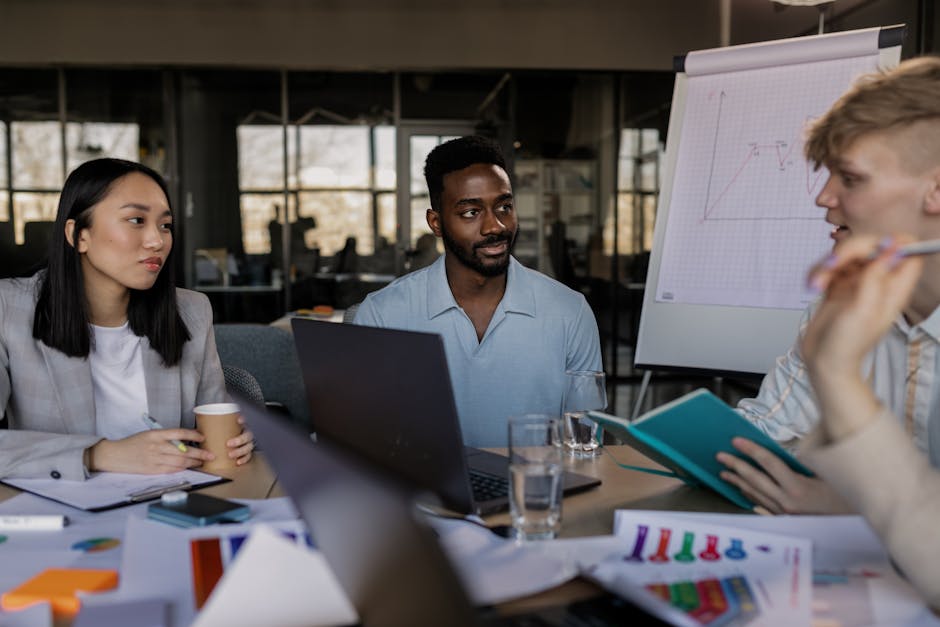 diverse group of small business owners discussing strategy