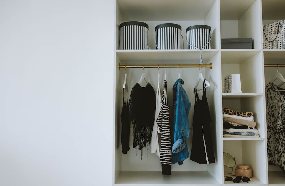 elegant french wardrobe closet organized