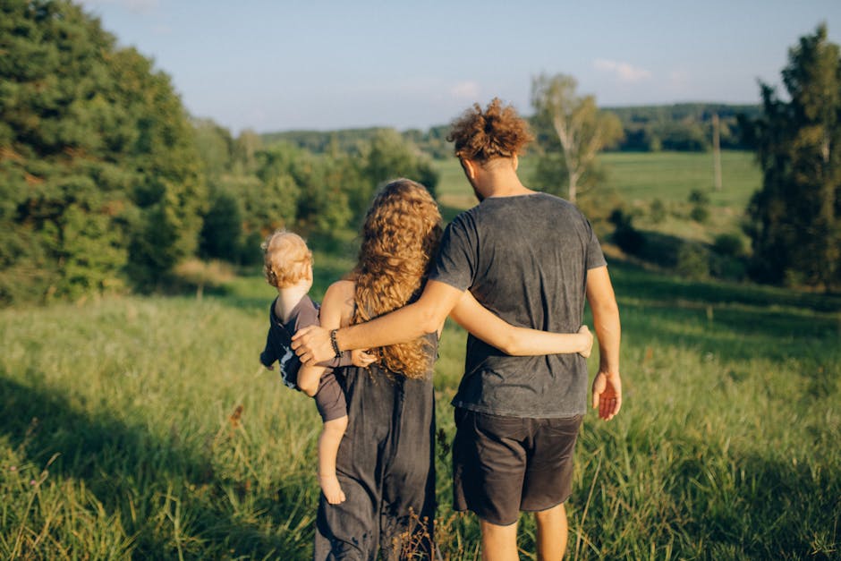 family enjoying scenic view