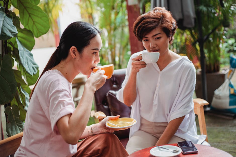 friends enjoying coffee outside cafe