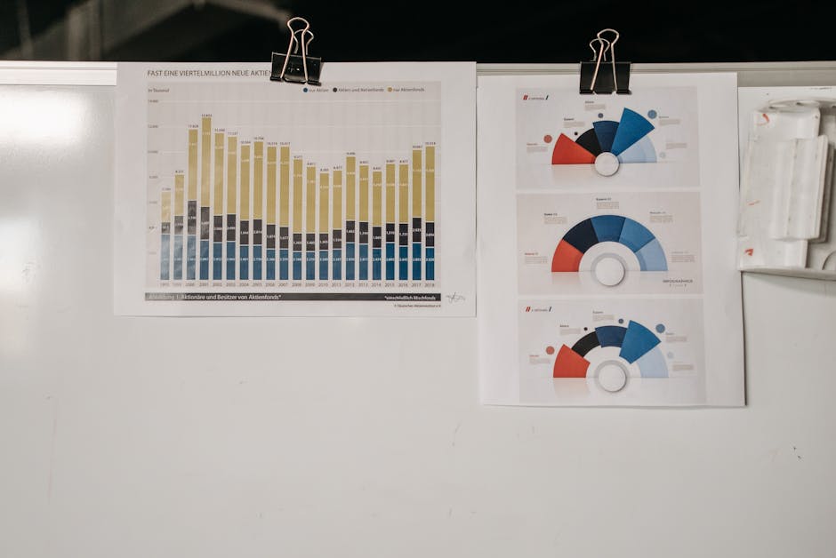futuristic office with data visualization
