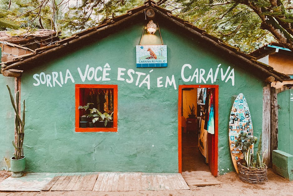 Hidden beach village Brazil