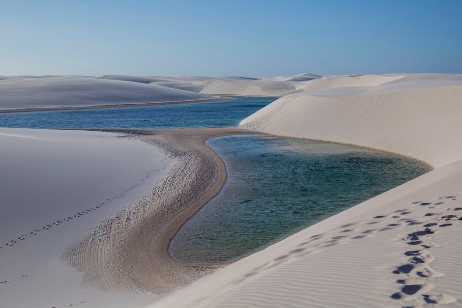 lagoons in sand dunes brazil