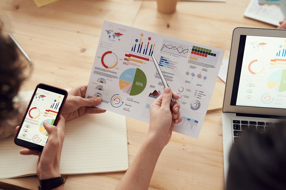 Marketing team analyzing data with AI