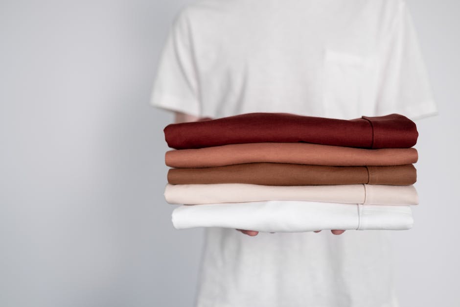 minimalist wardrobe clothes folded neatly
