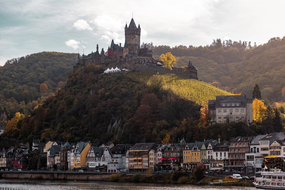 mosel river vineyard castle autumn