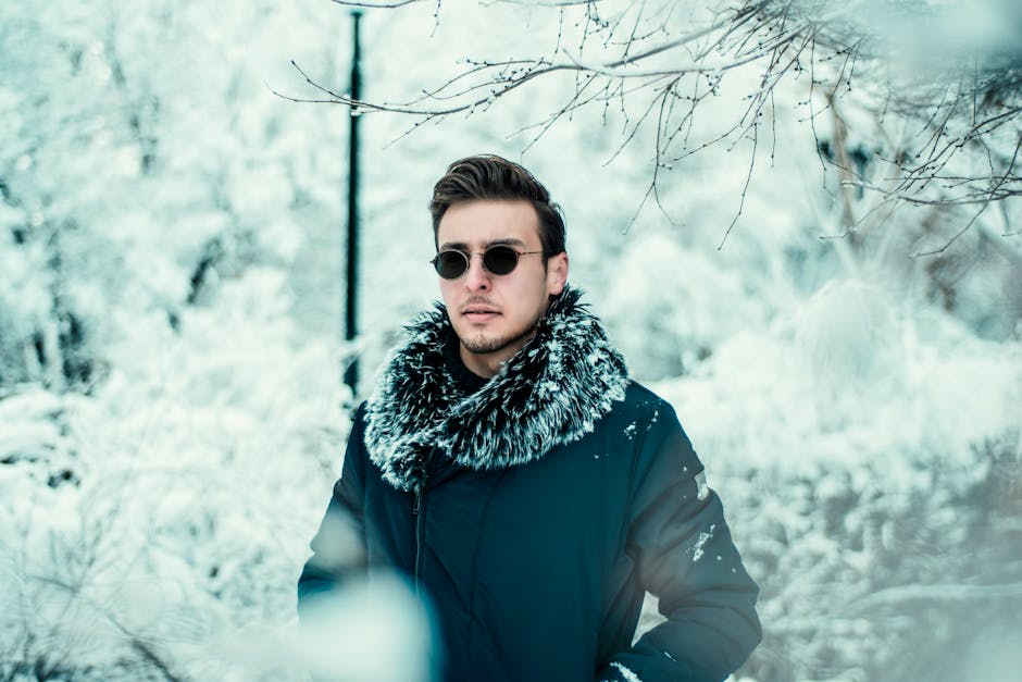person wearing stylish winter coat