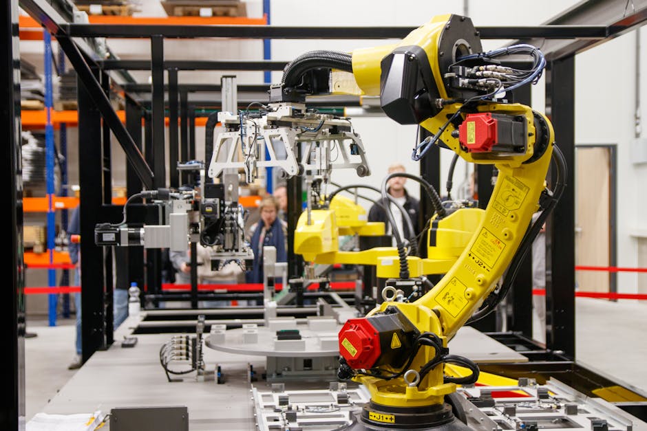robot arm assembly line