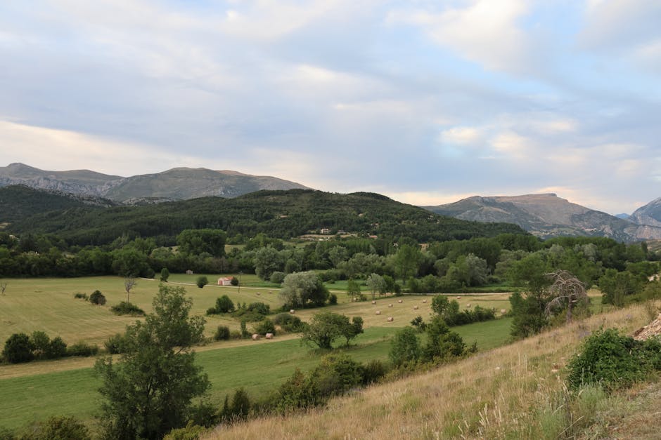 rolling hills countryside france