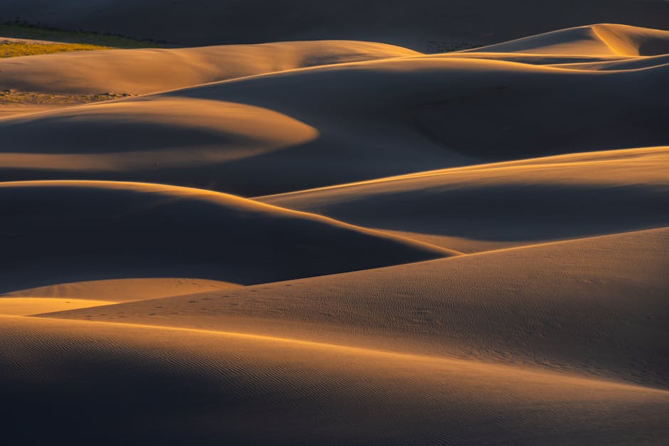 sand dunes sunset