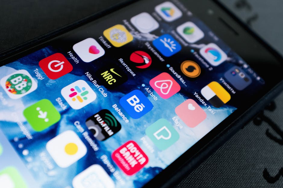 smart phone with travel apps