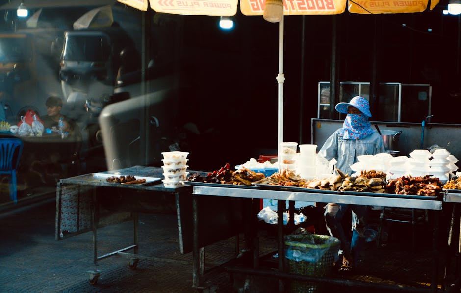 street food vendor in city
