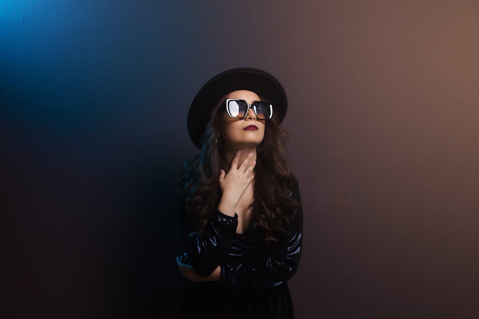 stylish woman with accessories