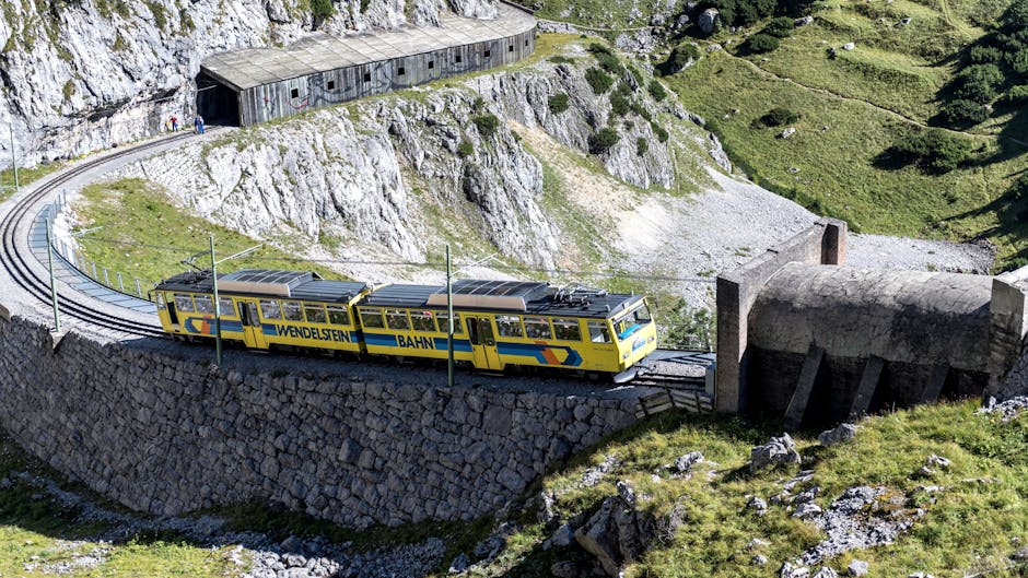 Train passing through scenic German countryside