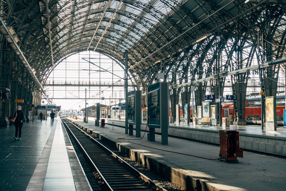 train station Germany with few people