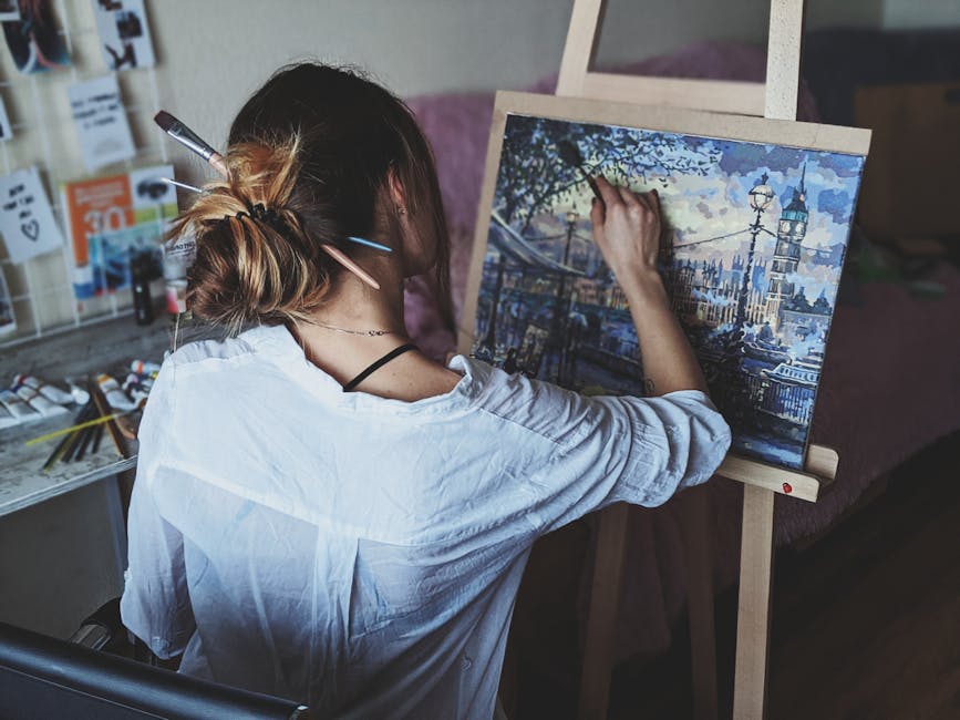 woman creating art ai