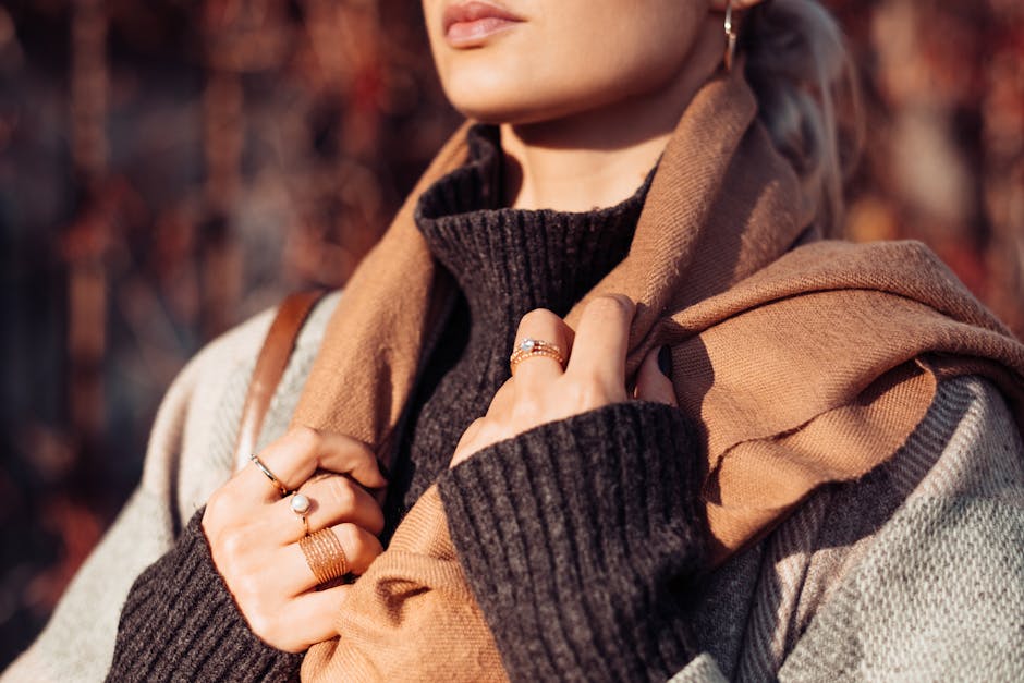 woman layering clothes poland