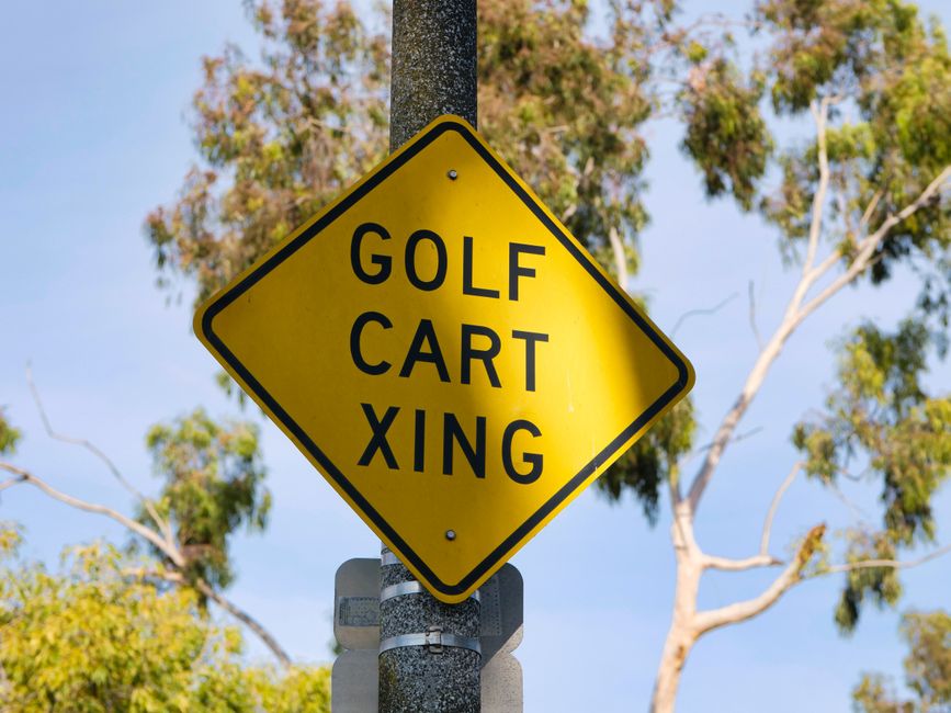 A miniature shopping cart filled with various product icons, surrounded by question marks and warning triangle symbols, representing potential hidden issues in online deals.