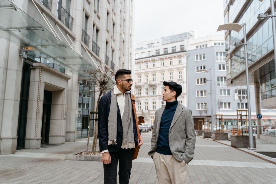 Collage of various smart casual men's outfits for different occasions, showcasing versatility.